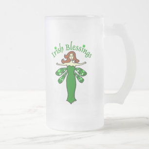 De Cerveja Vidro Jateado Caneca irlandesa da fada das bênçãos
