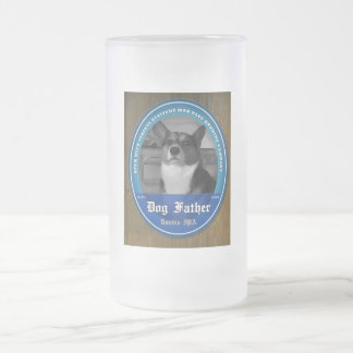 De Cerveja Vidro Jateado Caneca louca do fosco do pai do cão da tomada