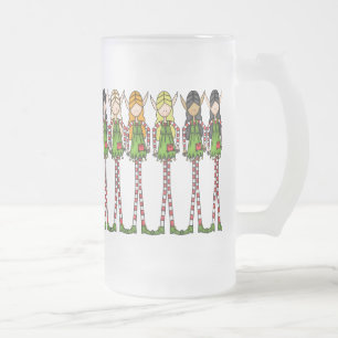 De Cerveja Vidro Jateado Caneca mágica do fosco do Natal do duende