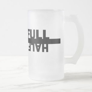 De Cerveja Vidro Jateado Caneca meio cheia/meio vazia