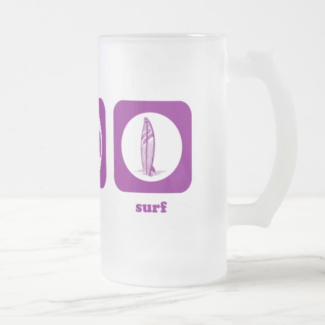 De Cerveja Vidro Jateado Coma. Sono. Surf. Caneca (Direita)