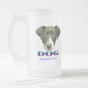 De Cerveja Vidro Jateado Dependa da caneca do fosco do deus