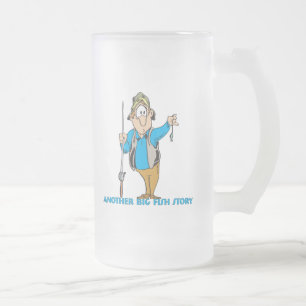 De Cerveja Vidro Jateado Engraçada Pesca Caneca Pescar Humor Pescar Peixe G