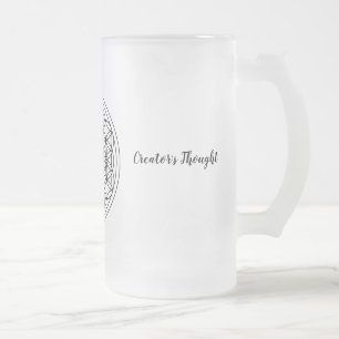 De Cerveja Vidro Jateado Flor da caneca do fosco da vida 16 onças