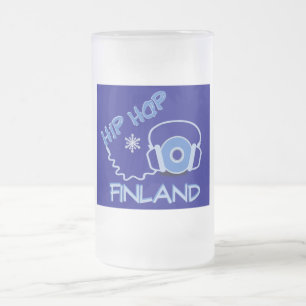 De Cerveja Vidro Jateado Hip Hop Finlândia caneca 2
