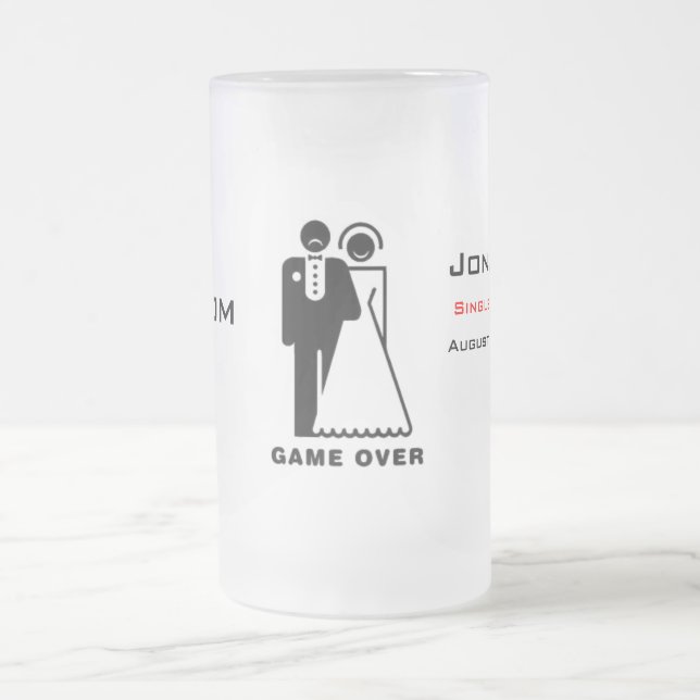 De Cerveja Vidro Jateado Jogo sobre a caneca do fosco - noivo triste (Centro)