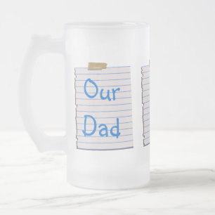 De Cerveja Vidro Jateado Notas do amor para a caneca do pai