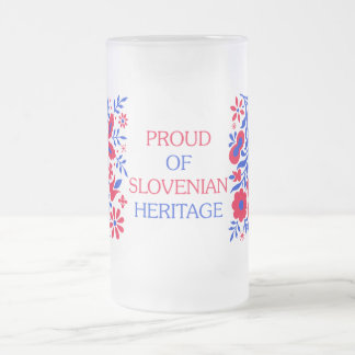 De Cerveja Vidro Jateado Orgulhoso da caneca eslovena da herança