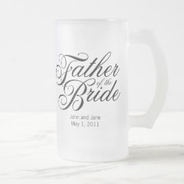 De Cerveja Vidro Jateado Pai da caneca da noiva