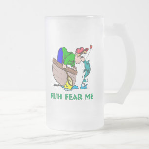 De Cerveja Vidro Jateado Peixe Me Teme Engraçada Pescando Caneca