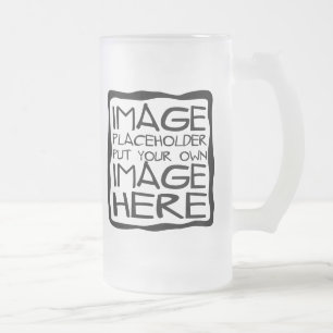De Cerveja Vidro Jateado Projete sua própria caneca feita sob encomenda