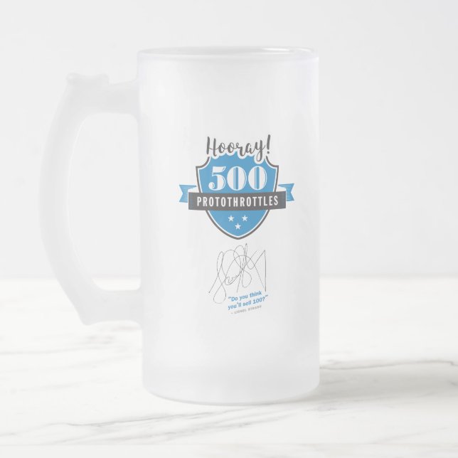 De Cerveja Vidro Jateado ProtoThrottle 500 Caneca Com Sapo (Esquerda)