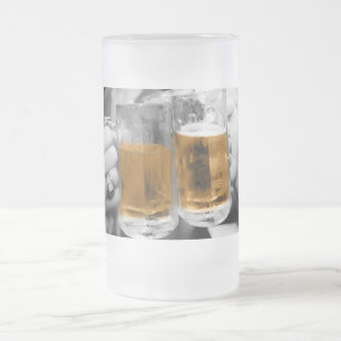 De Cerveja Vidro Jateado Saúde! Caneca
