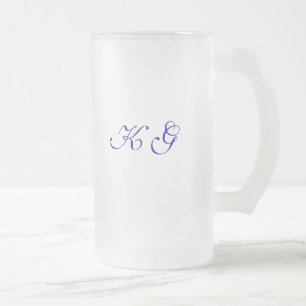 De Cerveja Vidro Jateado Sua caneca Monogrammed