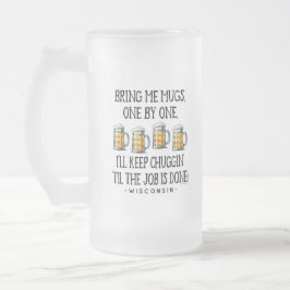 De Cerveja Vidro Jateado Traga-me caneca Fosco
