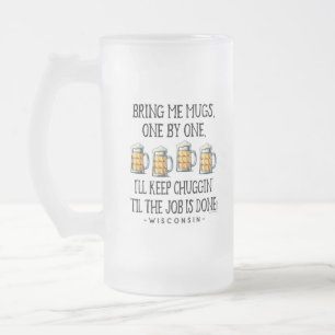 De Cerveja Vidro Jateado Traga-me caneca Fosco