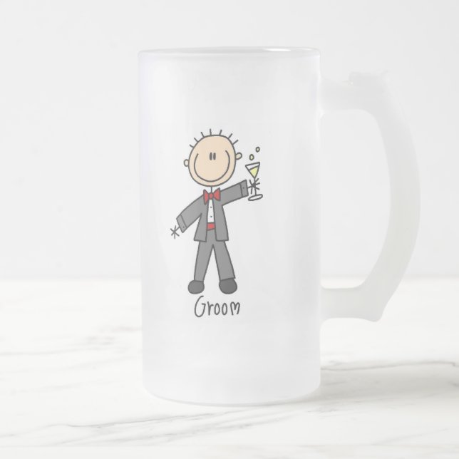 De Cerveja Vidro Jateado Uma bebida para a caneca do noivo (Direita)