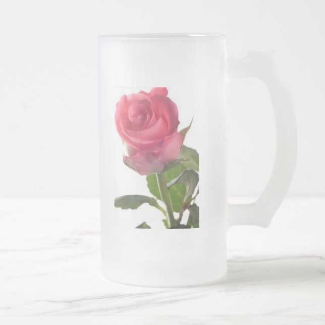 De Cerveja Vidro Jateado Uma caneca do rosa (Direita)