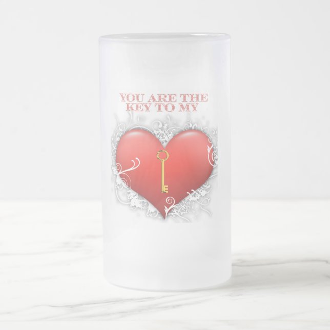 De Cerveja Vidro Jateado Você é a chave da minha caneca (Centro)