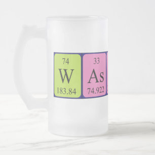 De Cerveja Vidro Jateado Wassup mesa periódica caneca gelada