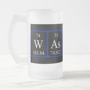 De Cerveja Vidro Jateado Wassup mesa periódica caneca gelada