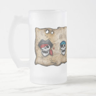 De Cerveja Vidro Jateado Yarrrr - caneca do fosco do pirata