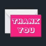 De Conselho Obrigados, obrigado, cartão branco rosa-quente<br><div class="desc">Obrigados,  obrigado,  cartão branco rosa-quente fuchsia</div>