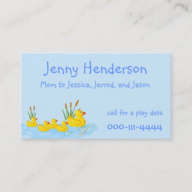 De Contato A borracha bonito Ducks o cartão feito sob (Frente)