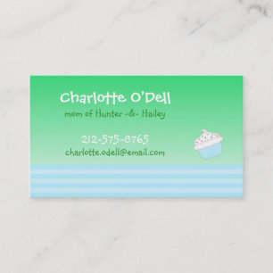 De Contato cartão das mamães do cupcake