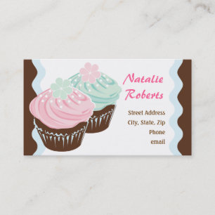 De Contato Cartão telefónico bonito do cupcake