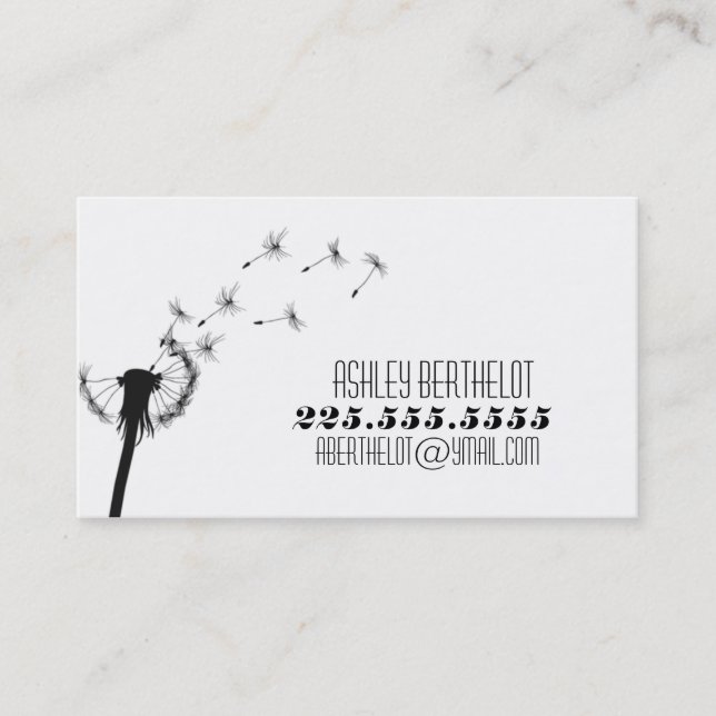 De Contato Cartão telefónico do dente-de-leão (Frente)