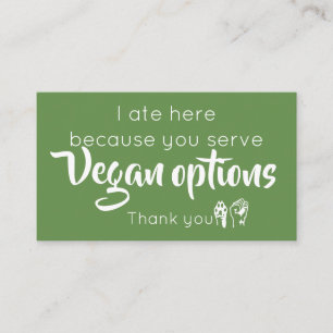 De Contato Cartão telefónico do Vegan