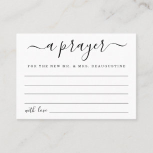 De Contato Cartão Wedding personalizado da oração - simple