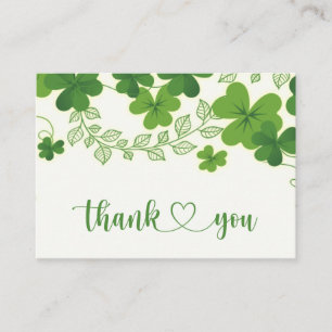 De Contato Irish Shamrock Business Obrigado A Chamar Cartão