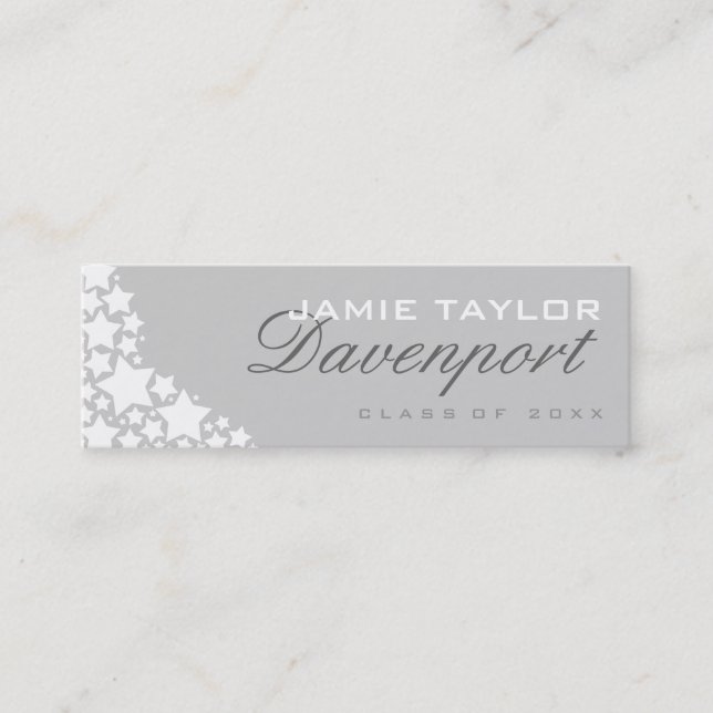 De Contato Luz do cartão conhecido da graduação - o branco (Frente)