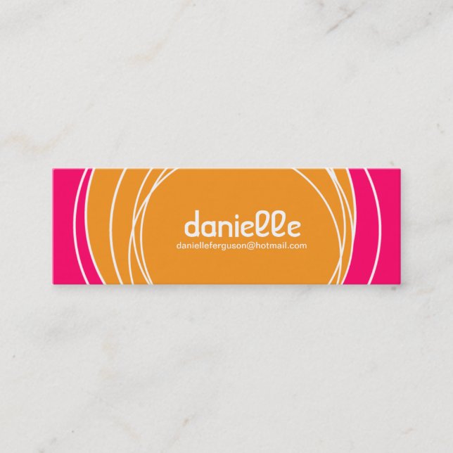 De Contato Mini cartão telefónico pequeno (Frente)