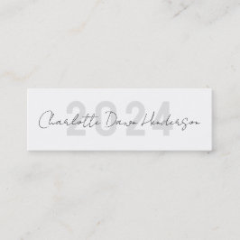 De Contato Nome da Graduação Cartão Script Manuscrito Classe 