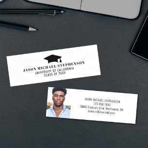 De Contato Nome da graduação inserir cartão com fotos simples