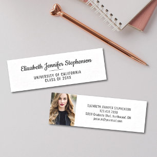 De Contato Nome da graduação inserir cartão com fotos simples