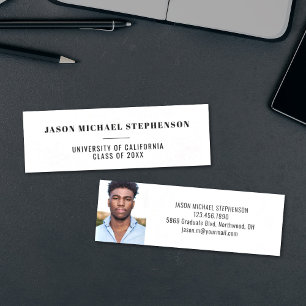 De Contato Nome da graduação inserir cartão com fotos simples