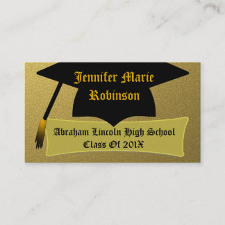 De Contato O cartão elegante do formando personalizado
