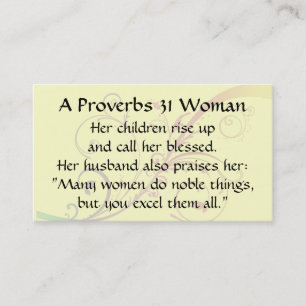 De Contato Proverbs 31 Mulher Mãe Chamando Cartão floresce