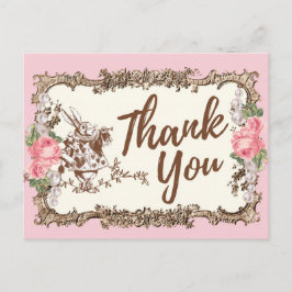 De Convite alice no maravilderland obrigado seu cartão postal