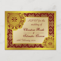Arábico Dourado, cartão postal RSVP
