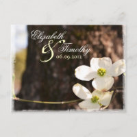 Belo cartão postal Christian Dogwood RSVP v2