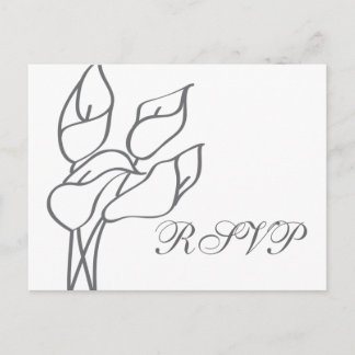 De Convite Cartão postal Calla Lily RSVP