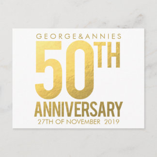 De Convite Cartão postal do Golden 50º Aniversário