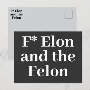 De Convite Cartão postal F* Elon