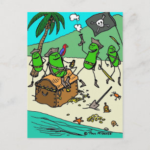 De Convite Cartão postal "Partido Pirata" Green Weenii