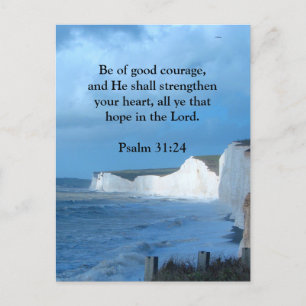 De Convite Cartão postal Psalm 31:24